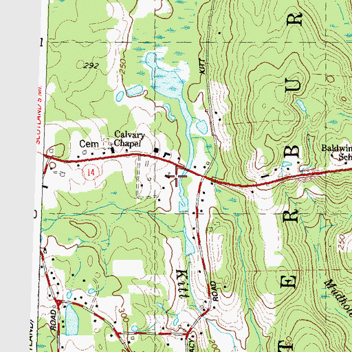 Topographic Map of Saint Augustines Church, CT