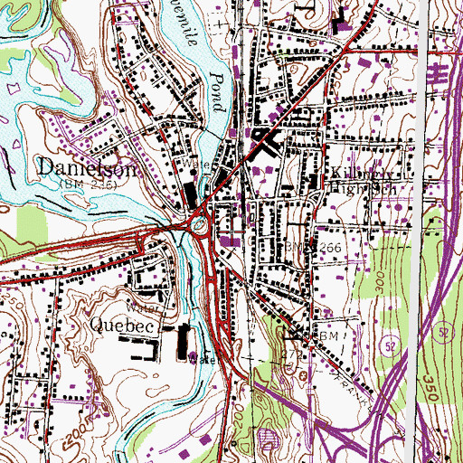 Topographic Map of Saint James School, CT