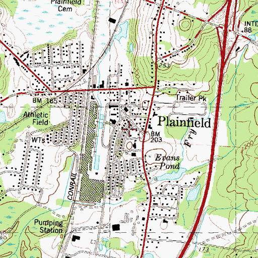 Topographic Map of Saint John the Apostle Church, CT