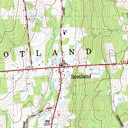 Topographic Map of Saint Margarets Church, CT