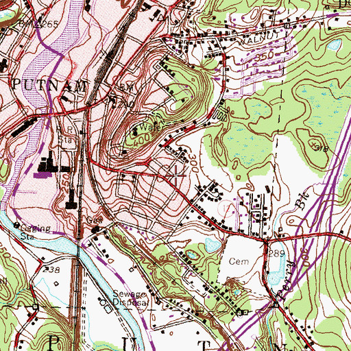 Topographic Map of Saint Philips Episcopal Church, CT