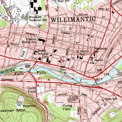 Topographic Map of Salvation Army, CT
