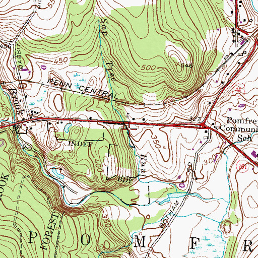 Topographic Map of Sap Tree Run State Park, CT