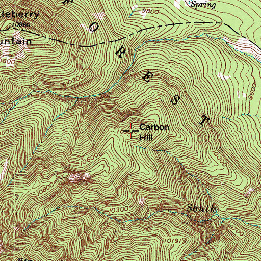 Topographic Map of Carbon Hill, CO