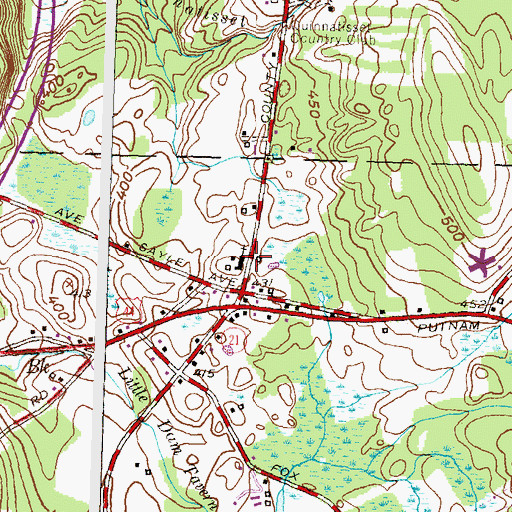 Topographic Map of Sisters of the Immaculate Conception Library, CT
