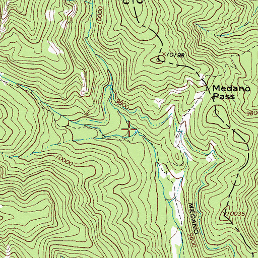 Topographic Map of Hudson Branch Medano Creek, CO