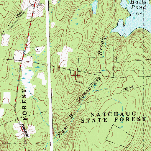 Topographic Map of Snow Hill, CT