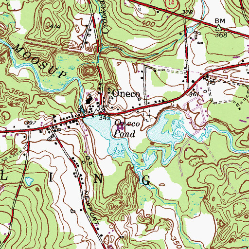 Topographic Map of Sterling Memorial School, CT