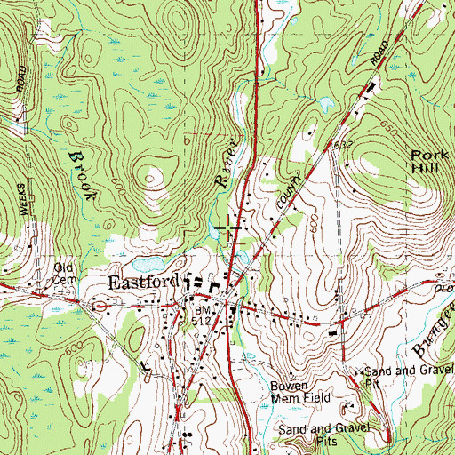 Topographic Map of Tatem Company Ponds (historical), CT