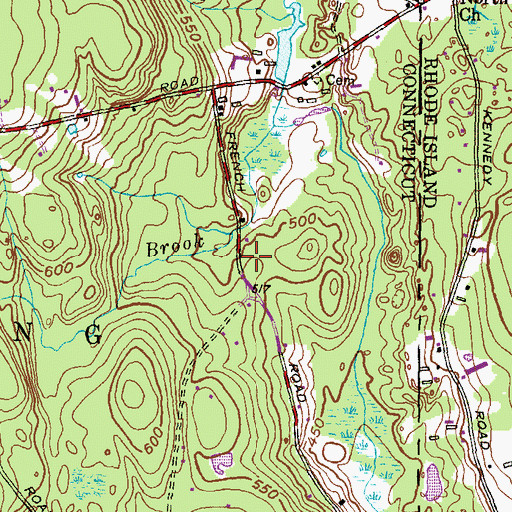 Topographic Map of Titus School (historical), CT
