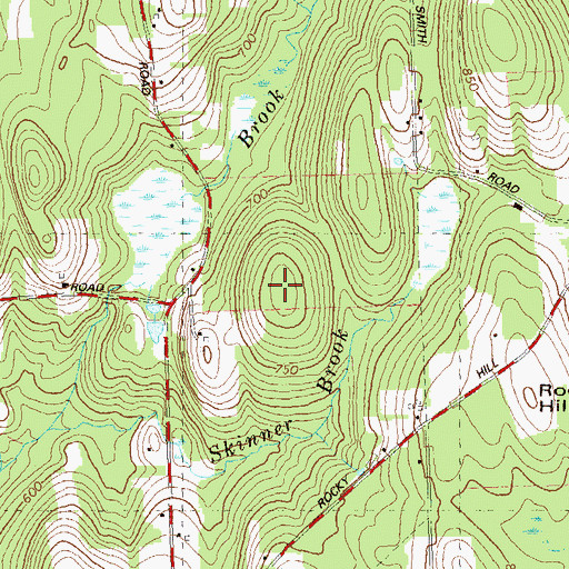 Topographic Map of Underwood Hill, CT