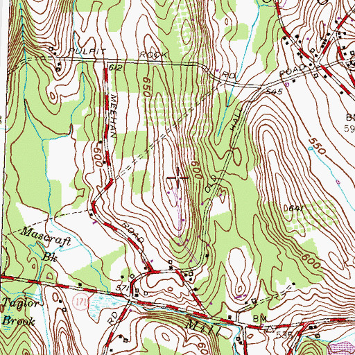 Topographic Map of Westward Hill, CT