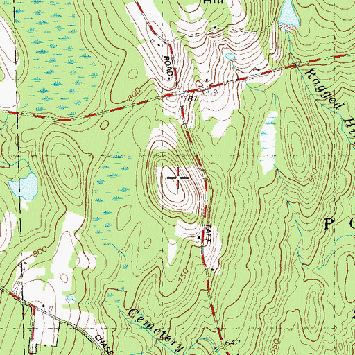 Topographic Map of Wheaton Hill, CT