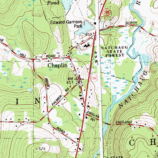 Topographic Map of William Ross Public Library, CT