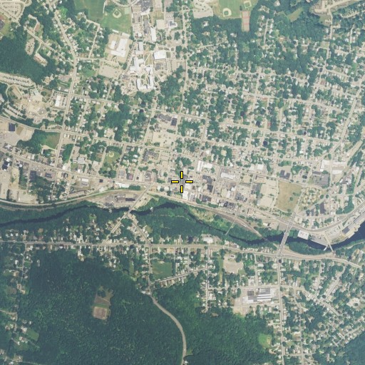 Aerial/Satellite Image of Willimantic Post Office, CT