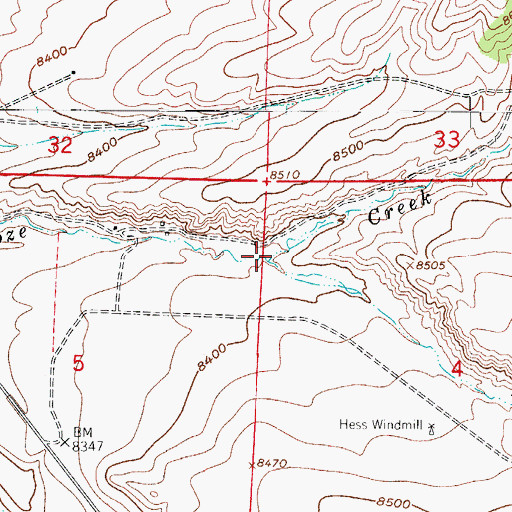 Topographic Map of Sheep Creek, CO