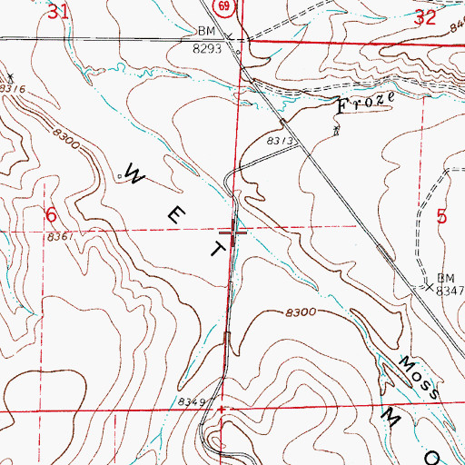 Topographic Map of Moss Gulch, CO