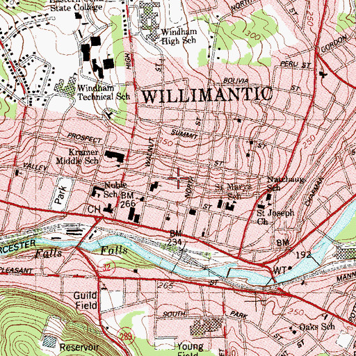 Topographic Map of Stanley Chapel African Methodist Episcopal Church, CT