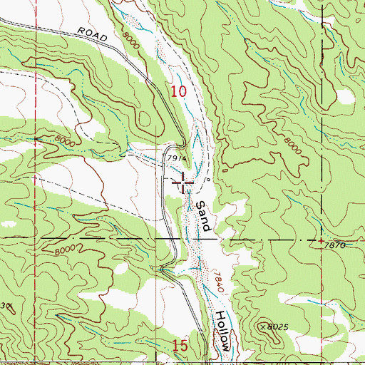 Topographic Map of Reed Gulch, CO