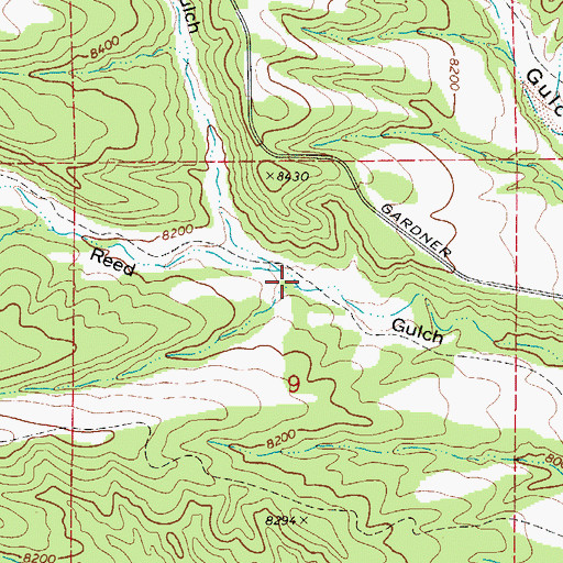 Topographic Map of Ute Log Gulch, CO