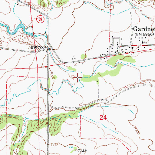 Topographic Map of Muddy Creek, CO