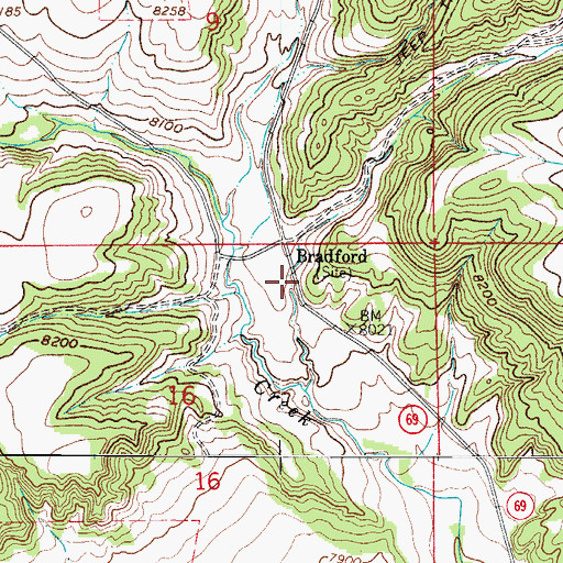 Topographic Map of Watkins Gulch, CO