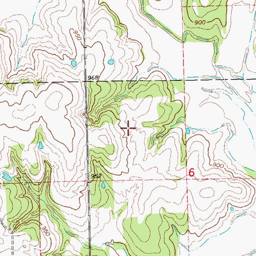 Topographic Map of Iowa-Sac and Fox Tribal Jurisdiction Statistical Area (historical), OK