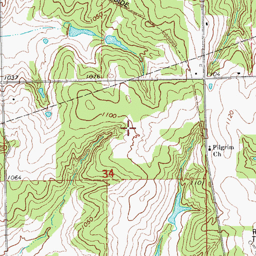 Topographic Map of Iowa Oklahoma Tribal Statistical Area, OK