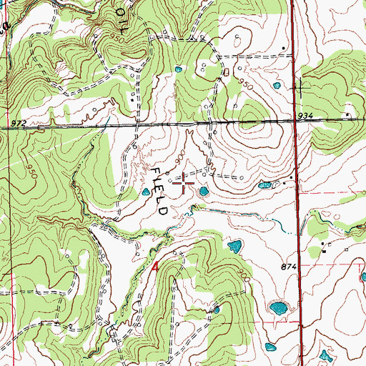 Topographic Map of Creek/Seminole Joint-Use Oklahoma Tribal Statistical Area, OK