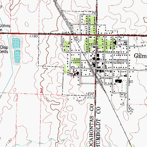 Topographic Map of Saint John's Church, IA