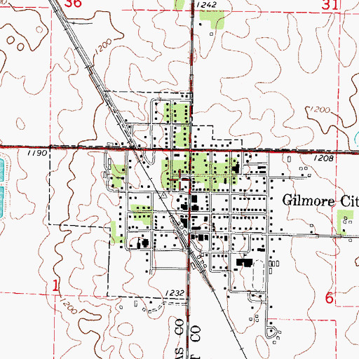 Topographic Map of First Lutheran Church, IA