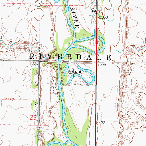 Topographic Map of Devine Wildlife Area, IA