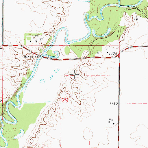 Topographic Map of Patterson Recreation and Wildlife Area, IA
