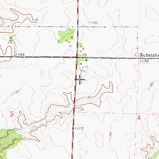 Topographic Map of Fine Post Office (historical), IA