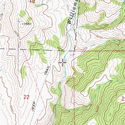 Topographic Map of Deer Lick Creek, CO