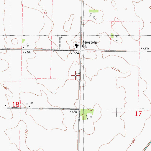 Topographic Map of Apostolic Christian Cemetery, IA