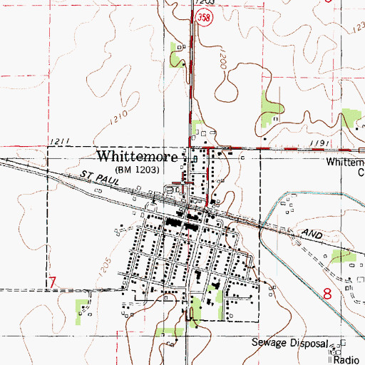 Topographic Map of West Bend Elevator Company Elevator, IA