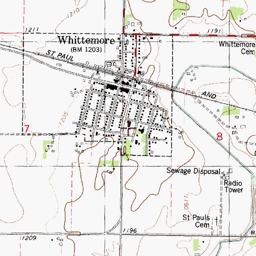 Topographic Map of Saint Michael's Catholic Church, IA