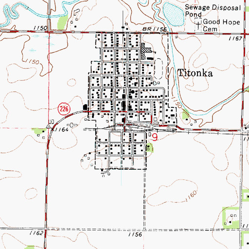 Topographic Map of Stateline Co-op Elevator, IA