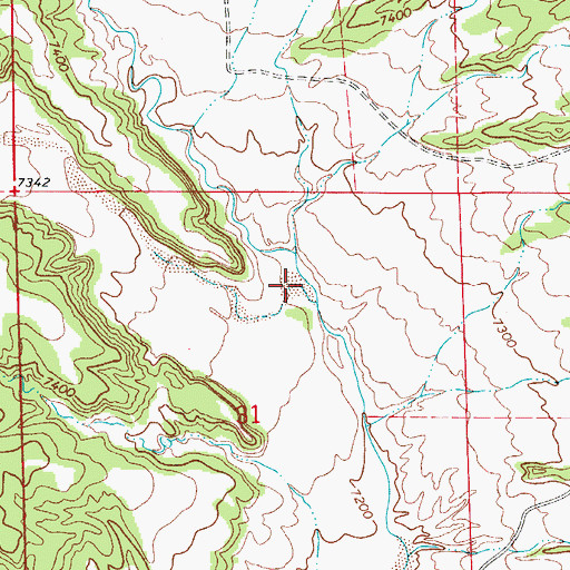 Topographic Map of Sand Hollow, CO