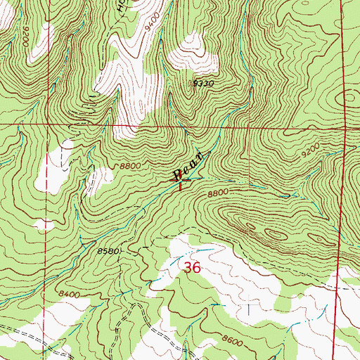 Topographic Map of Pole Creek, CO
