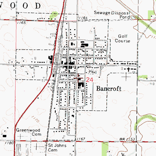 Topographic Map of Saint John's Church, IA
