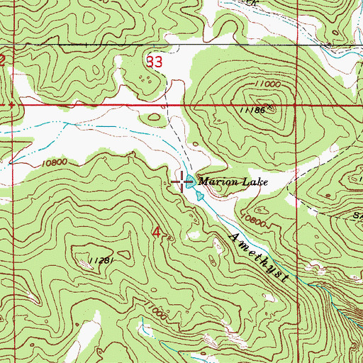 Topographic Map of Marion Lake, CO