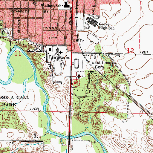 Topographic Map of Kossuth Regional Health Center, IA