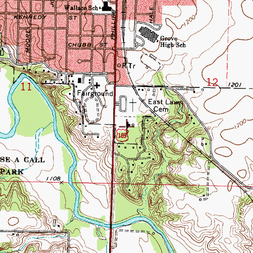 Topographic Map of Iowa Eye Institute, IA