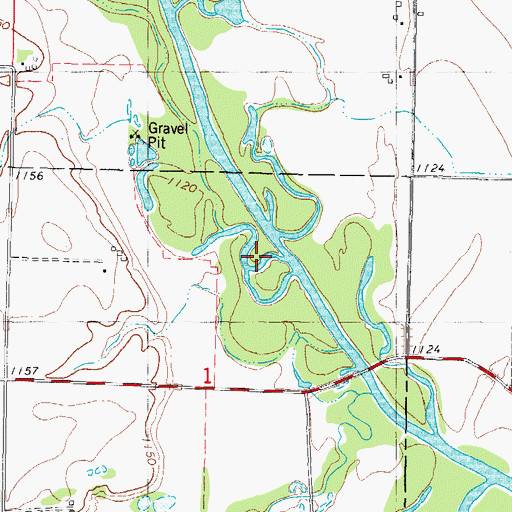 Topographic Map of Pilot Creek Wildlife Area, IA