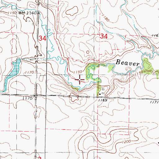 Topographic Map of Ripperger Woods, IA