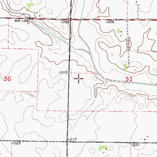 Topographic Map of Toben Wildlife Preserve, IA