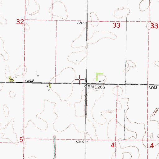 Topographic Map of Shirley Post Office (historical), IA