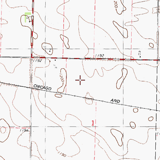 Topographic Map of Rubens Post Office (historical), IA